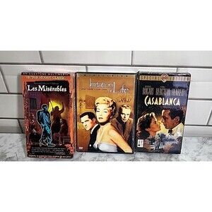 Classic Award Winning Movies DVD VHS Casablanca Imitation Of Life Les Miserables
